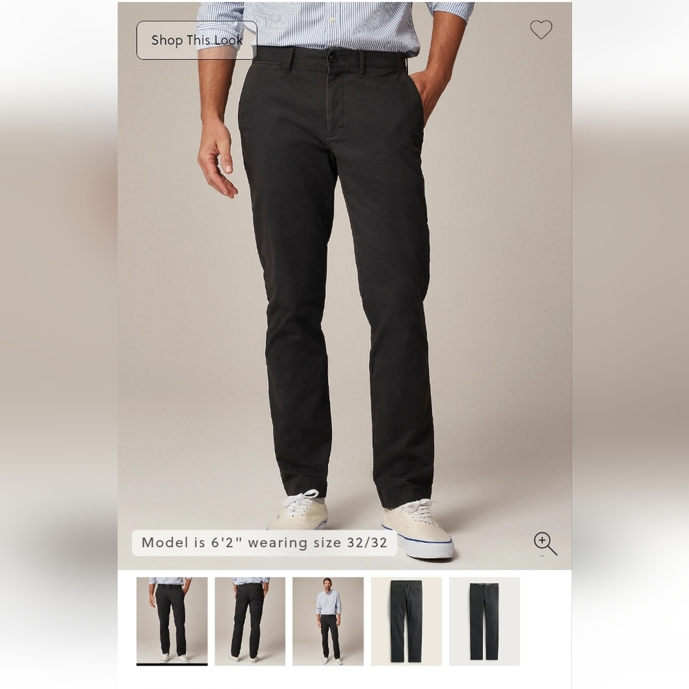J. Crew Faded Black 770™ Straight-fit stretch chino pant 31 32